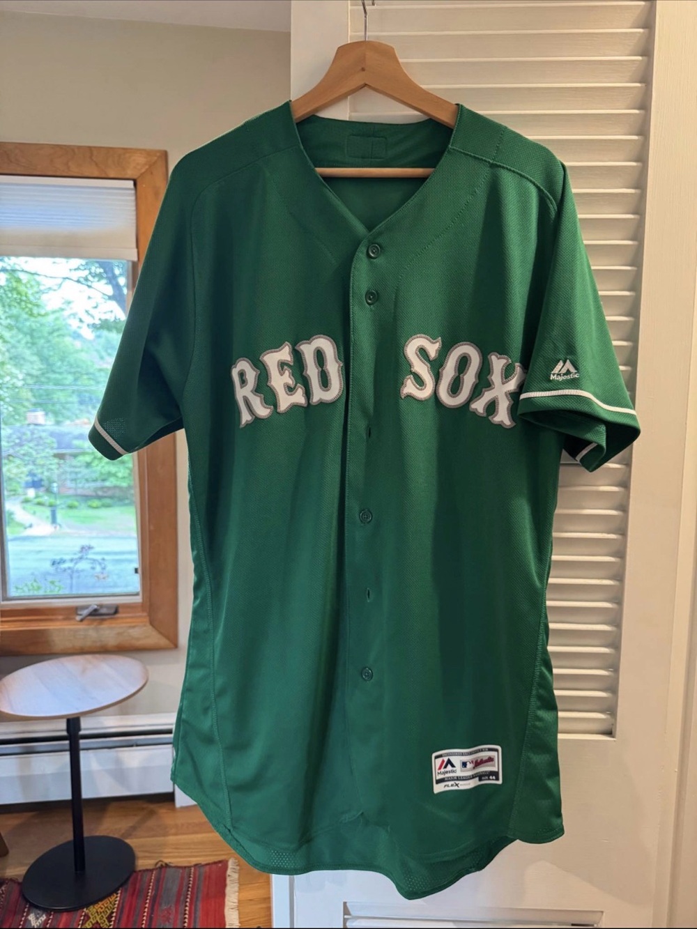 Majestic Green Boston Red Sox Jersey with White Lettering